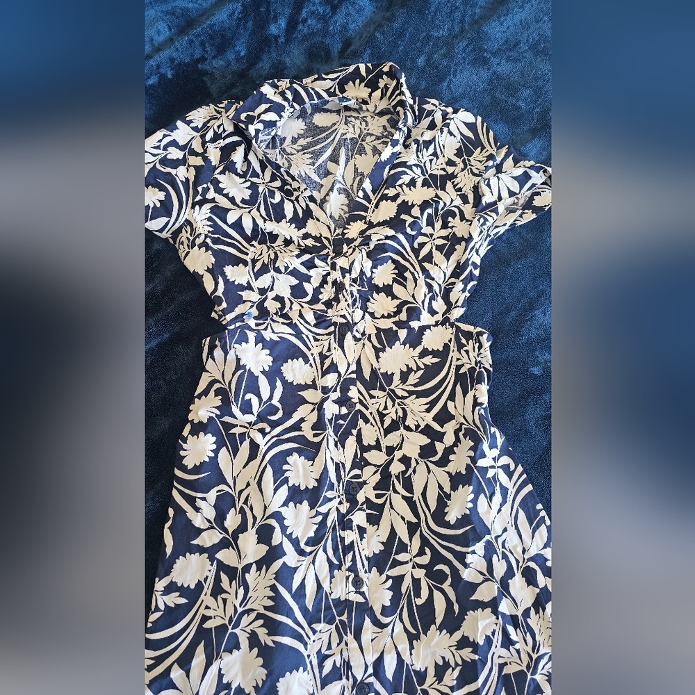 All over print cut out dress